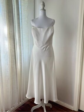Jenny Yoo "Callista" Soft Mikado Wedding Dress in Ivory – Size 20 MIDI Plus Size